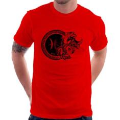 Camiseta Signo Peixes Astrologia - Foca na Moda, Vermelho, P