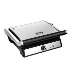 Grill Arno Super Grill 1200W Inox 127V GC122DB1, Preto e Inox, 110V