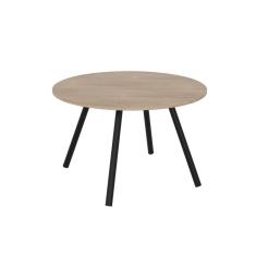 Mesa Redonda Infantil 60cm Pé Palito Betina Preto Fosco / Madeirado