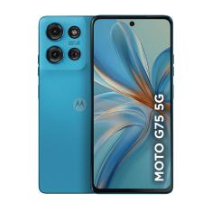 Smartphone Motorola Moto G75 5G 256GB - Azul, 16GB (8GB RAM + 8GB RAM Boost), Câmera 50MP, Tela 6,8"
