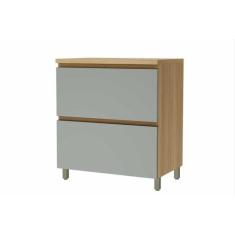 Balcão Cozinha p/Cooktop Rainha 1 Porta Basculante e 1 Gaveta c/ Tampo