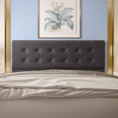 Cabeceira Casal 1,95m Atenas Suede Marrom Dal Poz Estofados