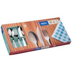Faqueiro 24 Peças Brinox Bellagio Aço Inox, Inox, 24 peças