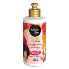 Creme Para Pentear Salon Line SOS Cachos Rícino E Queratina 300ml