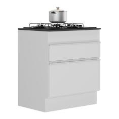 Balcão Cozinha Para Cooktop 70 Cm 1 Porta 1 Gaveta Branco