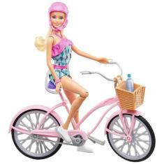 Boneca Barbie Com Bicicleta Ftv96 Mattel