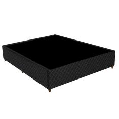 Base Box Poliéster Bordado Casal Gazin Preto 1525 27x138x188