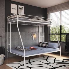 Beliche Casal + Solteiro em Ferro Nice Branco