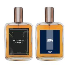 Kit Perfume Masculino - Patchouli Sport + Eros 100Ml - Essência Do Bra