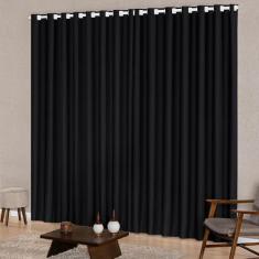 Cortina Para Janela 2,00M X 1,70M Tecido Oxford Preto - Suprilares, 2,