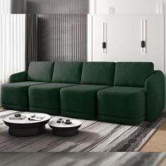 Sofá Cama Modulado Retrátil e Reclinável Decorativo Varsóvia 436cm Vel