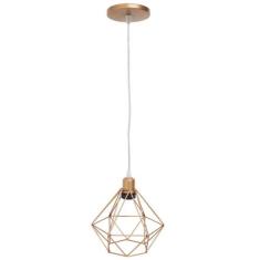 Pendente Aramado Diamante Luminária Lustre Cabo Cristal 2 Mt Industria