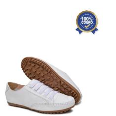 Mocatênis Feminino Branco Couro Macio Confort Enfermagem - ONIX SHOES,