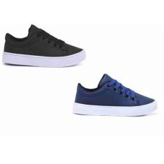 Kit Dois Pares de Tênis Infantil Leve E Resistente Masculino Escolar D