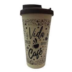 Copo Termico 500 ML Cerigrafado - A vida Começa - Utensilios do Chef