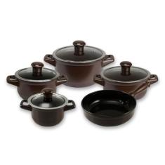 Ceraflame Conjunto Panelas de Cerâmica Duo Smart 5 Peças Chocolate -