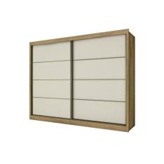 Guarda Roupa Casal 2 Portas 6 Gavetas Sevilha Amendoa Off White - Made