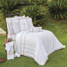 Kit Enxoval King Bordado 400 fios Rivieri Branco Vilela Enxovais 5 peç
