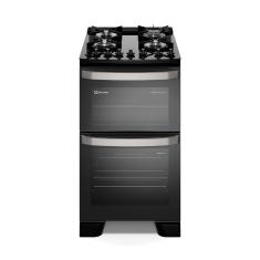 Fogão 4 bocas Electrolux Preto Experience com Duplo Forno, PerfectCook e Multi Chama (FE4DP)