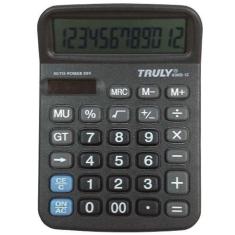 Calculadora De Mesa Trully 12 Dígitos Preta 836b12