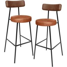 Kit 02 Banquetas Alta Bar Cozinha Sala De Jantar Milão L02 material si