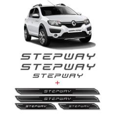 Kit Adesivos Sandero Stepway 2015 Grafite + Soleira Da Porta - SPORTIN