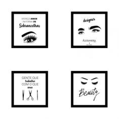 Kit De Quadros Decorativos Em Mdf Designer Sobrancelhas 19 - New Decor