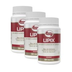 Kit 3 Lipix Óleo de Cartamo Vitafor 120 cápsulas