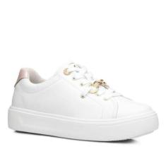 Tenis Pegada Feminino em Couro Branco 211202-02-Feminino