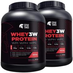 Kit 2x Whey Protein 3w 1,8kg Total 3,6kg  Espartanos-Unissex