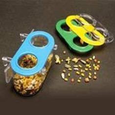 Comedouro com Gancho 2 Furos - Diversas cores - Cristal