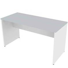 Mesa para Escritório Multiuso 135cmx70cm Corp Bramov Móveis Branco/cinza Cristal