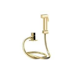 Ducha Higiênica Quadrada 1/4 De Volta Dourado Brilhante
