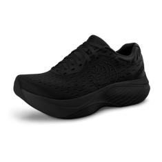 Topo Athletic Tênis masculino leve e confortável de 5 mm Drop Atmos Road Running Tênis esportivo para corrida na estrada, Preto/preto, 45