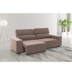 Sofá 3 Lugares Retratil e Reclinável 200cm Veludo Gold Viero Móveis, V