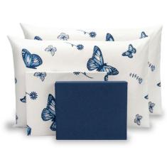 Jogo De Lençol Solteiro 4 Pçs Com Elástico Estampado Percal 180 Fios -