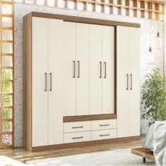 Guarda-roupa Casal 8 Portas 4 Gavetas Nápoles - Santos Andirá