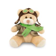 Urso De Pelúcia Aviador 30cm Decoração Anti-alérgico - Toybrink, Caram