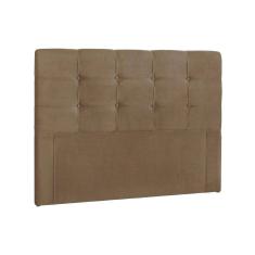 Painel de Cama Box Estofada Casal Clean Plus Suede Bege - Simbal