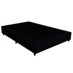 Cama Box Casal Suede SerenePrime Preto 138x188x40