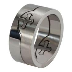 Anel Cruz De Malta Cavaleiro Templário Aço Titânio Separável - Judith 