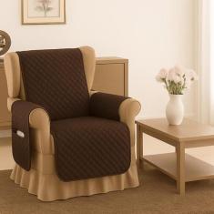 Capa Protetor pra Sofá Poltrona do Papai 1 Lugar Moderna Retrátil Recl