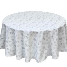 Toalha De Mesa Redonda Enfeites De Natal Em Jacquard D180Cm