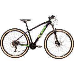 Bicicleta Aro 29 KSW XLT 27v K7 Freios a Disco Hidráulicos Kit 3x9 Suspensão Com Trava Pneus Bege-Unissex