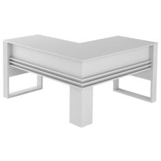 Mesa Para Escritório Em L Me4145 Branco-branco - Tecno Mobili