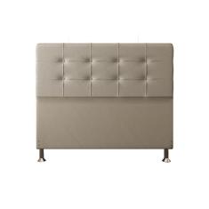 Cabeceira Casal 1,40m Atenas Suede Bege Dal Poz Estofados