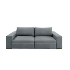 Sofá 4 Lugares 2,5m Retrátil Linho Denken Clark Cinza