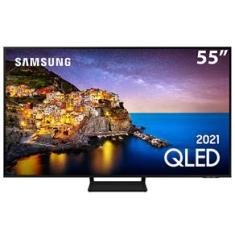 Smart TV 55" QLED 4K Samsung 55Q70A, Modo Game, Processador IA, Som em Movimento Virtual, Tela sem limites, Design slim, Alexa built in