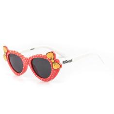 Óculos De Sol Infantil Red Hot Vermelho Com Laço Menina