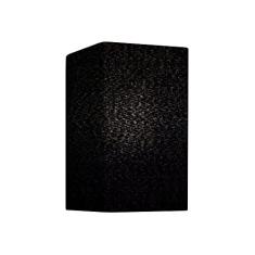 Arandela Retangular Retro Cúpula Tecido 25/16x10 cm, Vivare Iluminação, Arandela Parede2002 PR, Preto, Média